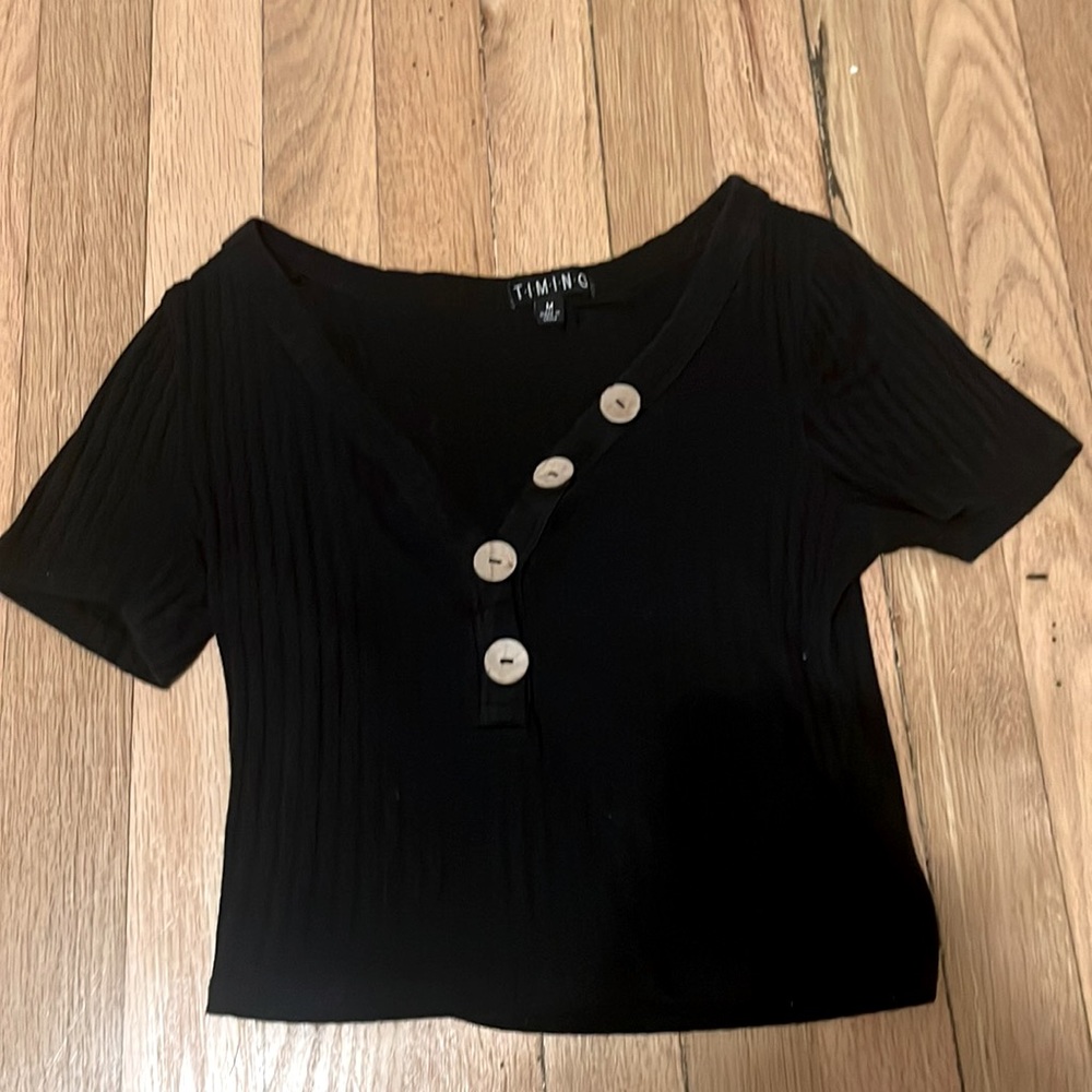Black shirt with buttons